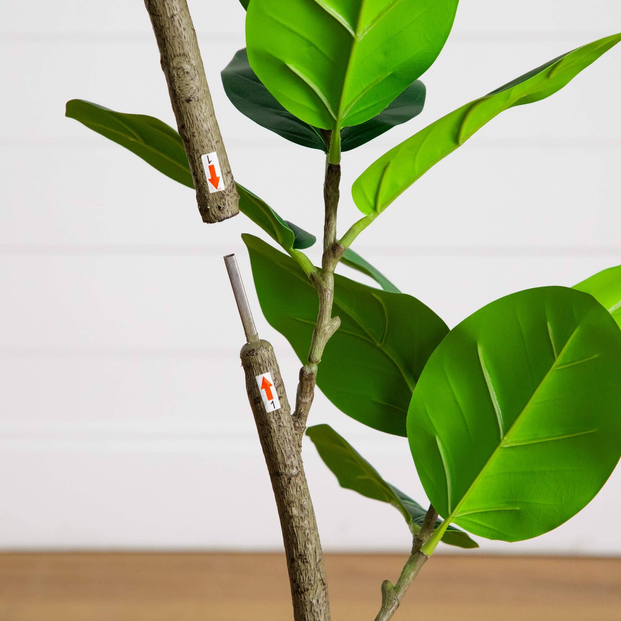 7ft. Artificial Curved Trunk Audrey Ficus Tree